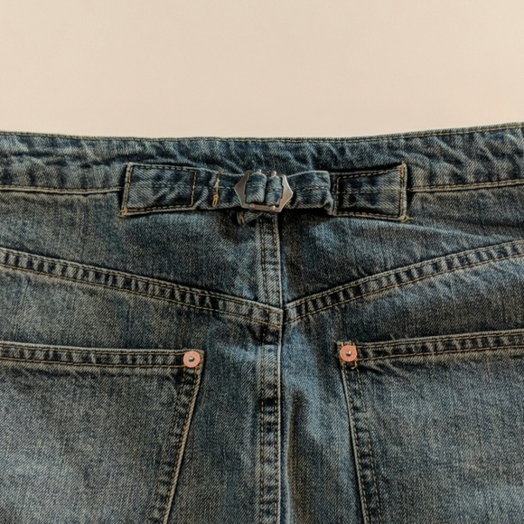 NWT Free People  Rugged Blue denim skirt, 30 - Picture 4 of 8